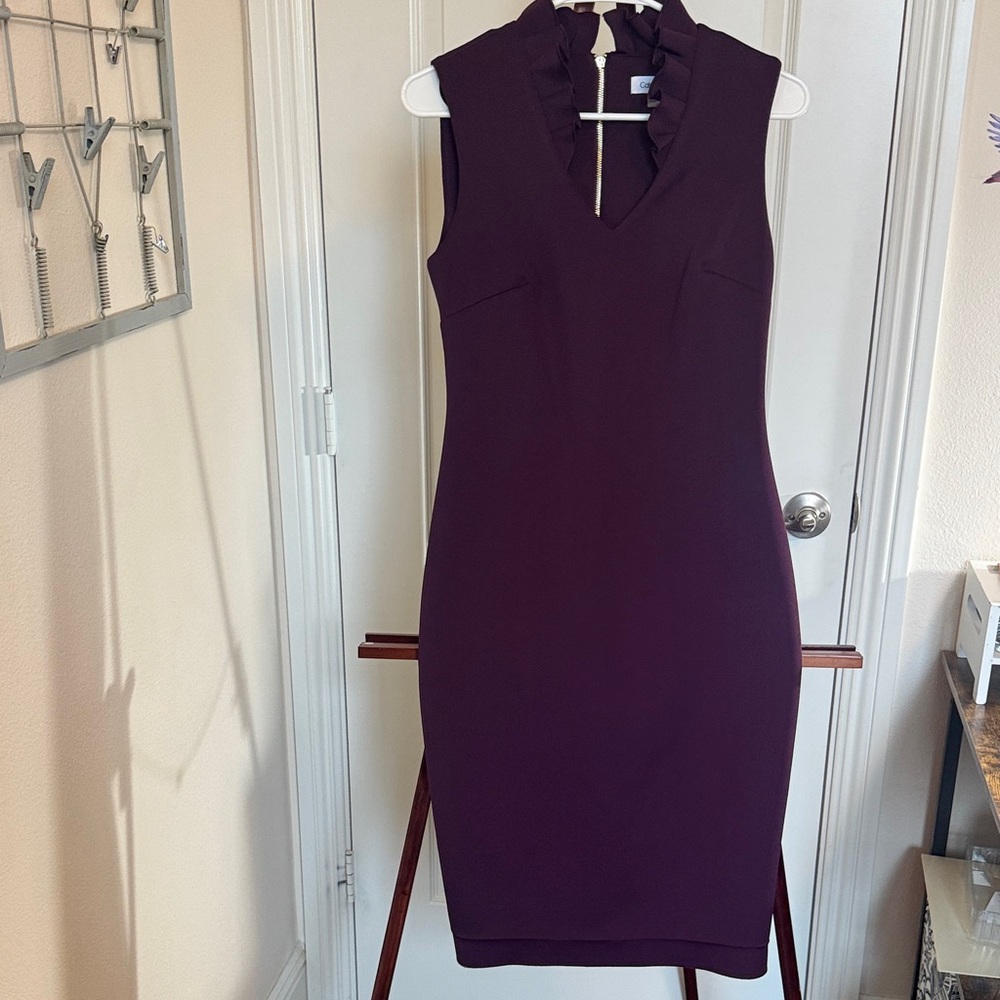 Calvin Klein Collection Deep Purple Midi Dress